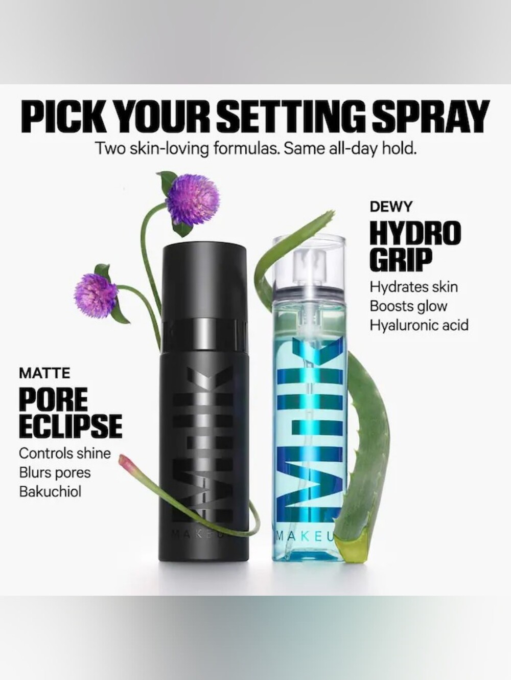 Nib! Milk Makeup Hydro Grip Set + Refresh Spray Hyaluronic Acid + Niacinamide - Picture 2 of 8